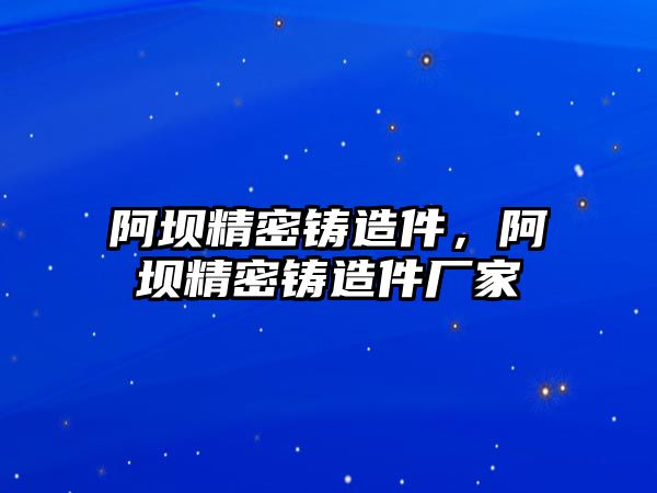 阿壩精密鑄造件，阿壩精密鑄造件廠家