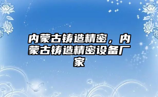 內(nèi)蒙古鑄造精密，內(nèi)蒙古鑄造精密設(shè)備廠家