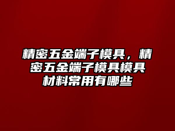 精密五金端子模具，精密五金端子模具模具材料常用有哪些