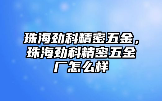 珠海勁科精密五金，珠海勁科精密五金廠怎么樣