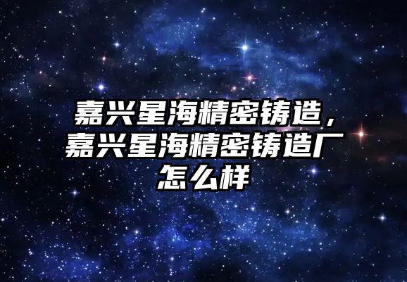 嘉興星海精密鑄造，嘉興星海精密鑄造廠怎么樣