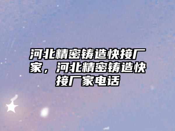 河北精密鑄造快接廠家，河北精密鑄造快接廠家電話