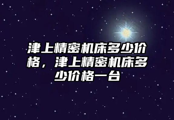 津上精密機床多少價格，津上精密機床多少價格一臺