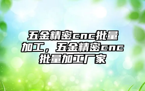 五金精密cnc批量加工，五金精密cnc批量加工廠家