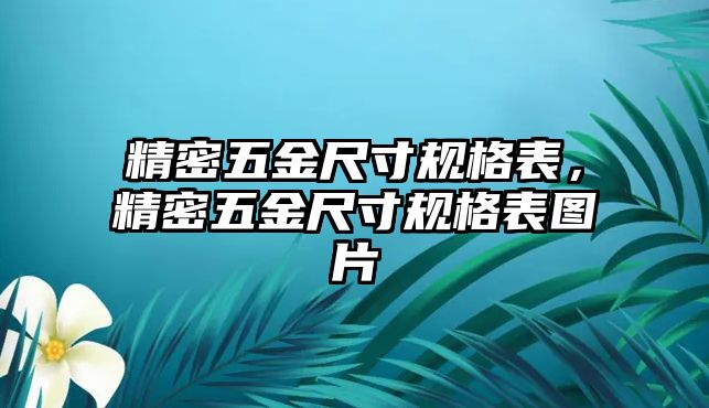 精密五金尺寸規(guī)格表，精密五金尺寸規(guī)格表圖片