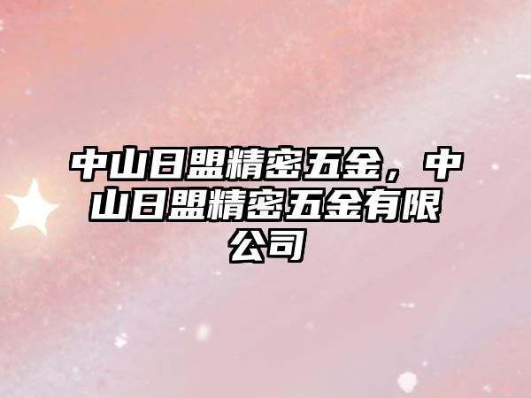 中山日盟精密五金，中山日盟精密五金有限公司