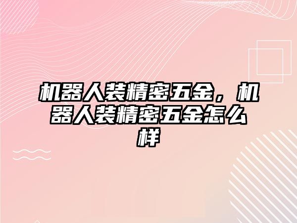 機(jī)器人裝精密五金，機(jī)器人裝精密五金怎么樣