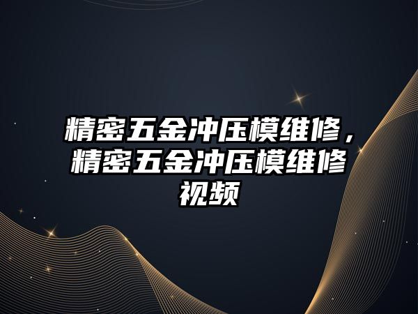 精密五金沖壓模維修，精密五金沖壓模維修視頻