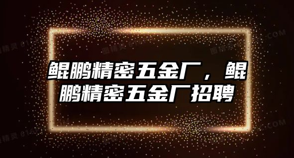 鯤鵬精密五金廠，鯤鵬精密五金廠招聘