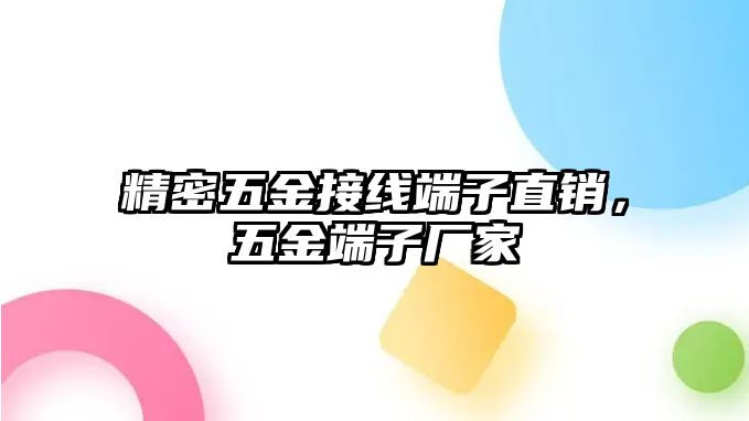 精密五金接線端子直銷，五金端子廠家