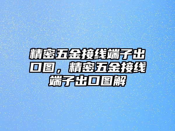 精密五金接線端子出口圖，精密五金接線端子出口圖解