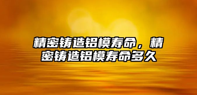 精密鑄造鋁模壽命，精密鑄造鋁模壽命多久