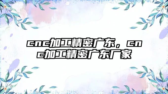 cnc加工精密廣東，cnc加工精密廣東廠家