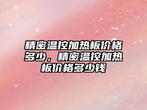 精密溫控加熱板價格多少，精密溫控加熱板價格多少錢