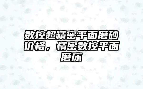 數(shù)控超精密平面磨砂價格，精密數(shù)控平面磨床