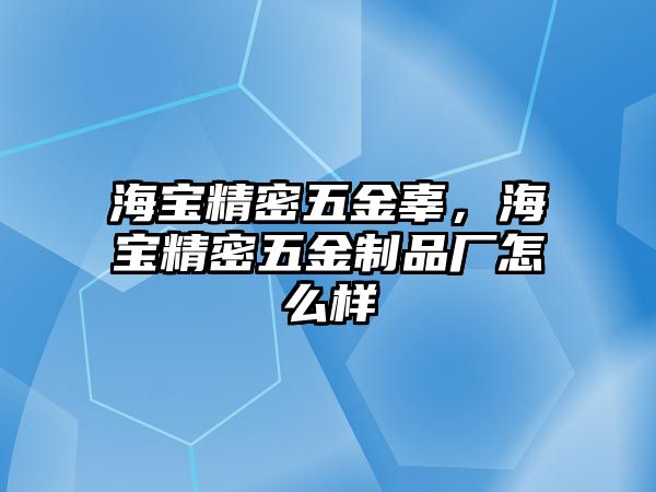 海寶精密五金辜，海寶精密五金制品廠怎么樣