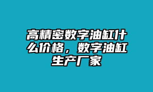 高精密數(shù)字油缸什么價格，數(shù)字油缸生產(chǎn)廠家