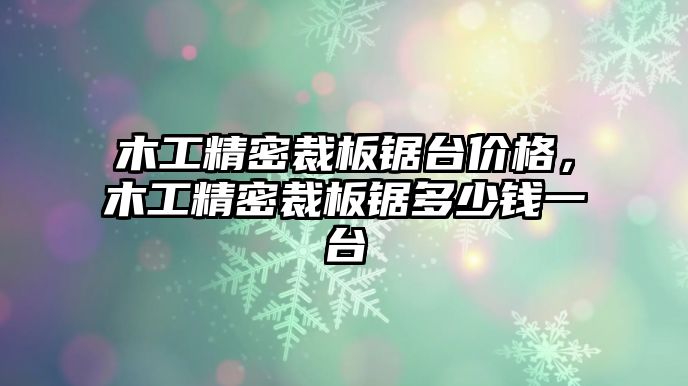 木工精密裁板鋸臺(tái)價(jià)格，木工精密裁板鋸多少錢一臺(tái)