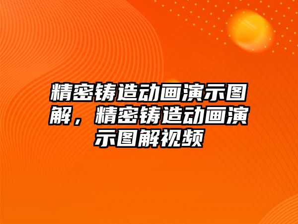 精密鑄造動畫演示圖解，精密鑄造動畫演示圖解視頻