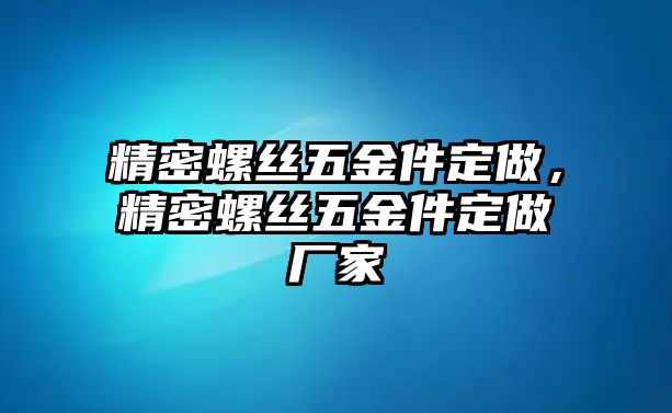 精密螺絲五金件定做，精密螺絲五金件定做廠家