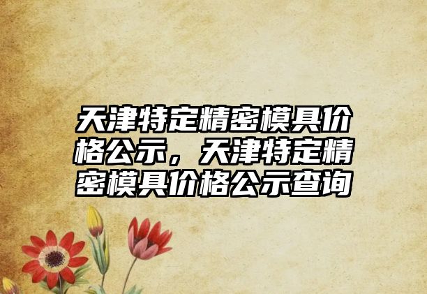 天津特定精密模具價(jià)格公示，天津特定精密模具價(jià)格公示查詢