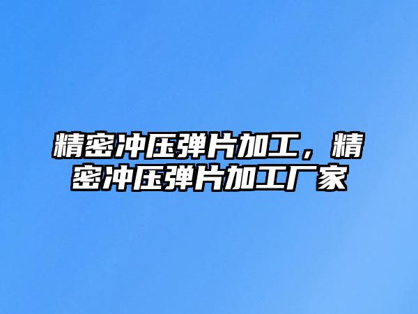 精密沖壓彈片加工，精密沖壓彈片加工廠家