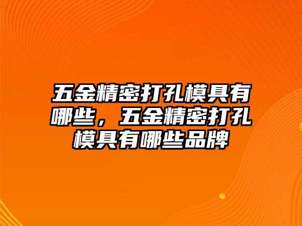 五金精密打孔模具有哪些，五金精密打孔模具有哪些品牌