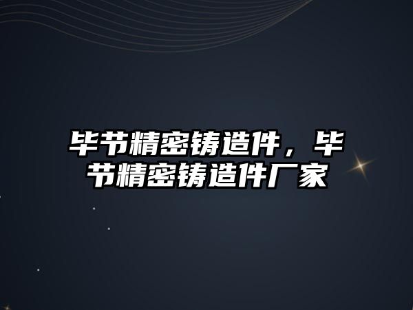 畢節(jié)精密鑄造件，畢節(jié)精密鑄造件廠家