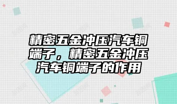 精密五金沖壓汽車銅端子，精密五金沖壓汽車銅端子的作用