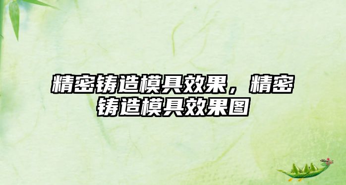 精密鑄造模具效果，精密鑄造模具效果圖