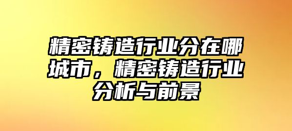 精密鑄造行業(yè)分在哪城市，精密鑄造行業(yè)分析與前景