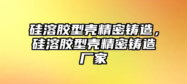 硅溶膠型殼精密鑄造，硅溶膠型殼精密鑄造廠家