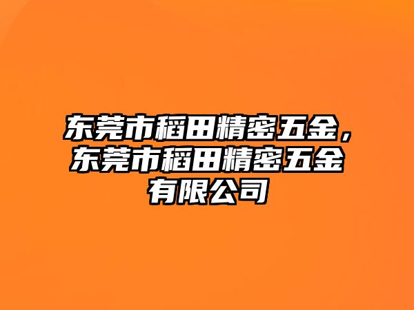 東莞市稻田精密五金，東莞市稻田精密五金有限公司