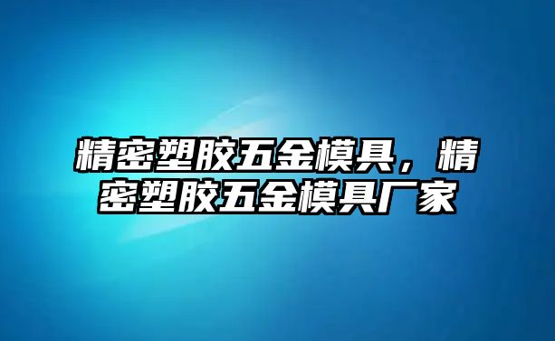 精密塑膠五金模具，精密塑膠五金模具廠家