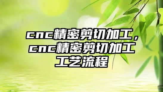 cnc精密剪切加工，cnc精密剪切加工工藝流程