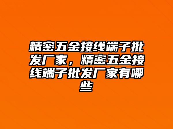 精密五金接線端子批發(fā)廠家，精密五金接線端子批發(fā)廠家有哪些