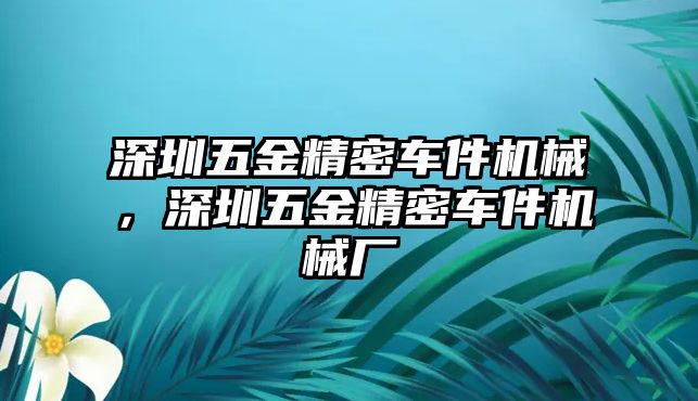 深圳五金精密車件機(jī)械，深圳五金精密車件機(jī)械廠