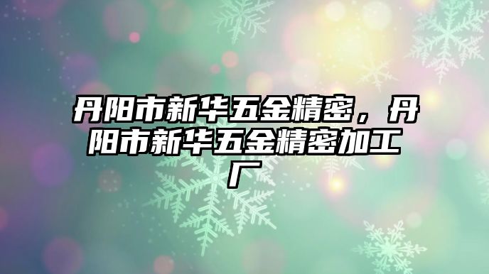 丹陽市新華五金精密，丹陽市新華五金精密加工廠