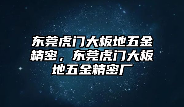 東莞虎門大板地五金精密，東莞虎門大板地五金精密廠