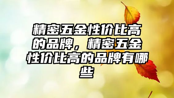 精密五金性價比高的品牌，精密五金性價比高的品牌有哪些