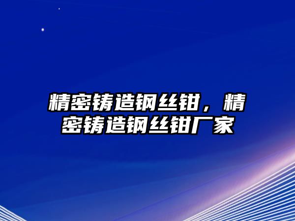 精密鑄造鋼絲鉗，精密鑄造鋼絲鉗廠家