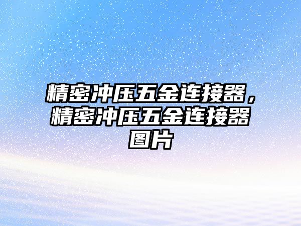 精密沖壓五金連接器，精密沖壓五金連接器圖片