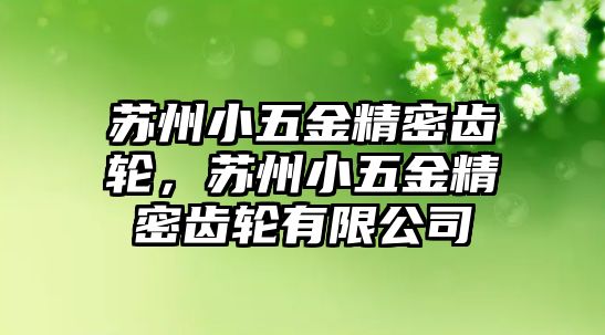 蘇州小五金精密齒輪，蘇州小五金精密齒輪有限公司