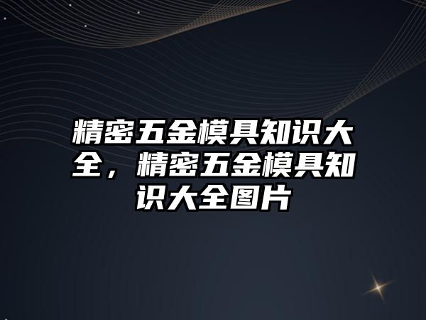 精密五金模具知識(shí)大全，精密五金模具知識(shí)大全圖片