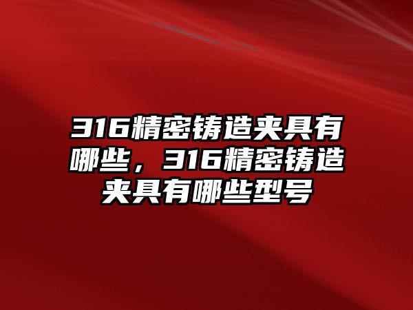 316精密鑄造夾具有哪些，316精密鑄造夾具有哪些型號