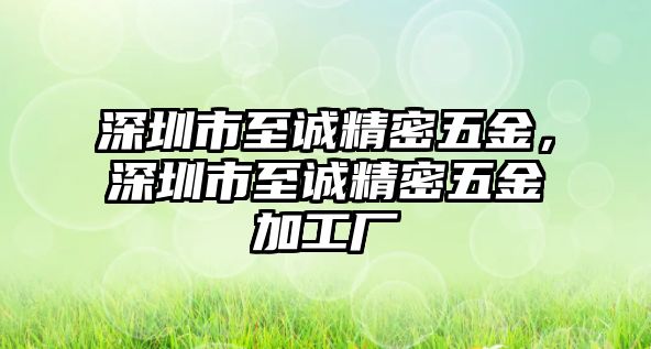 深圳市至誠精密五金，深圳市至誠精密五金加工廠