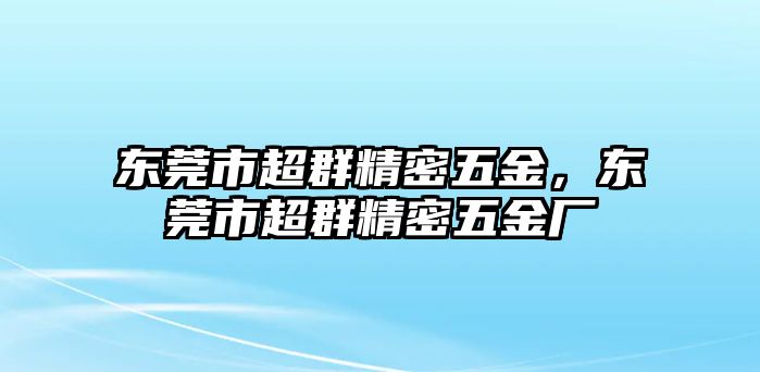 東莞市超群精密五金，東莞市超群精密五金廠