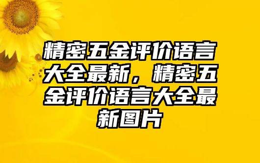 精密五金評(píng)價(jià)語(yǔ)言大全最新，精密五金評(píng)價(jià)語(yǔ)言大全最新圖片