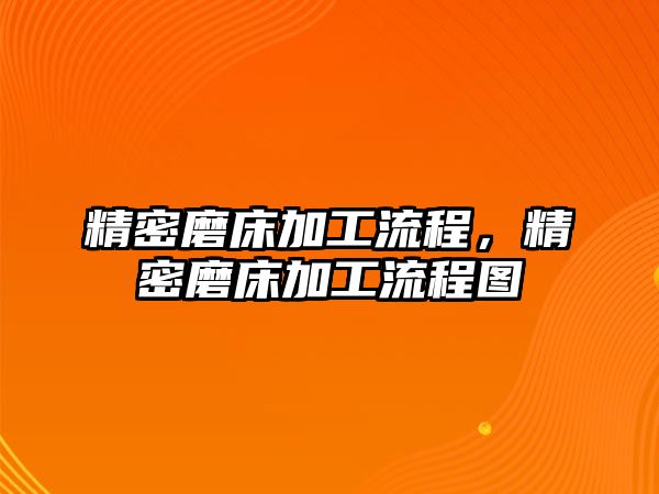 精密磨床加工流程，精密磨床加工流程圖