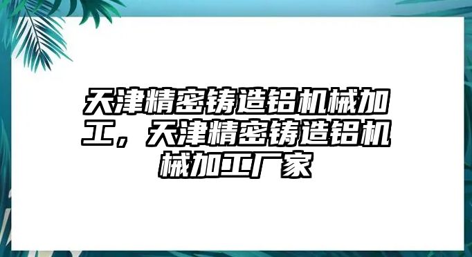 天津精密鑄造鋁機械加工，天津精密鑄造鋁機械加工廠家